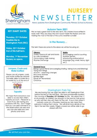 Nursery Newsletter Autumn 2021