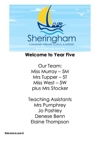 Year 5 Welcome Booklet 22 23 1