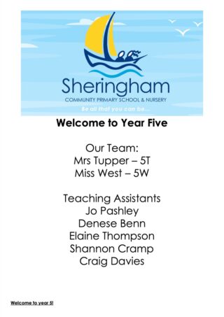 Year 5 Welcome Booklet 23 24